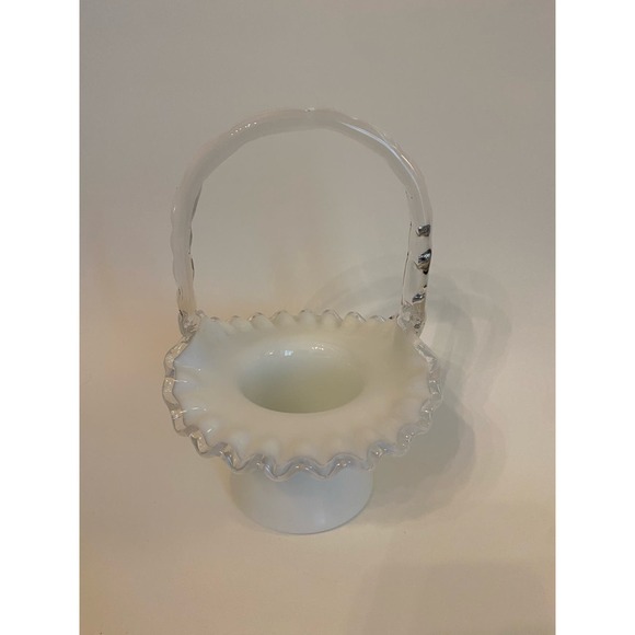 Fenton Silver Crest Ruffled Basket - Picture 6 of 11